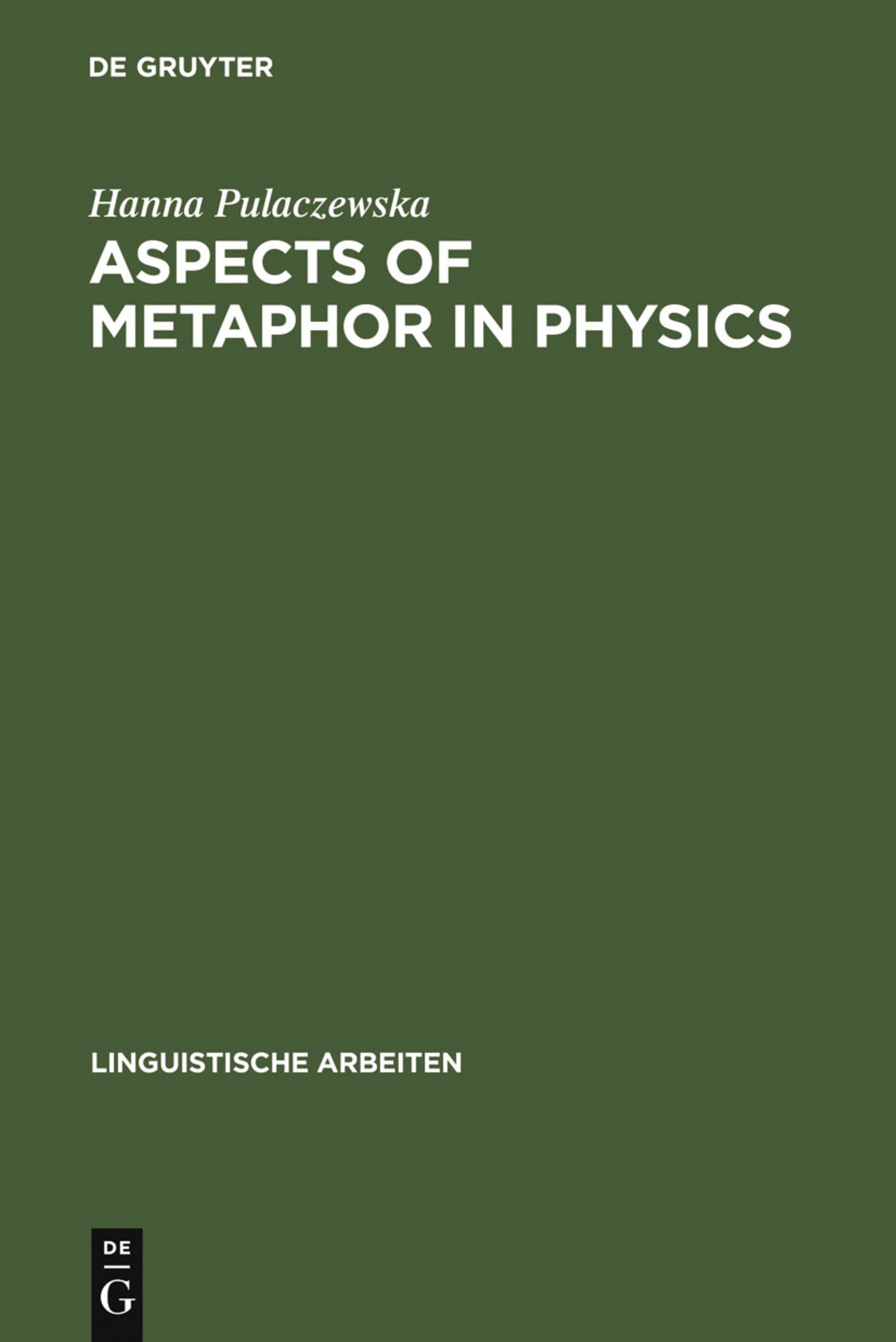 Cover image for Aspects of Metaphor in Physics ISBN 9783484304079